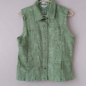 Sage Green Vintage Vest Size Medium